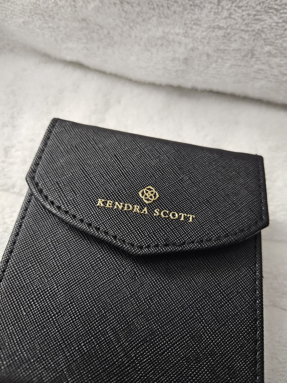 Kendra Scott Black & Gold Travel Jewelry Storage Box - 4x4x2 Inches